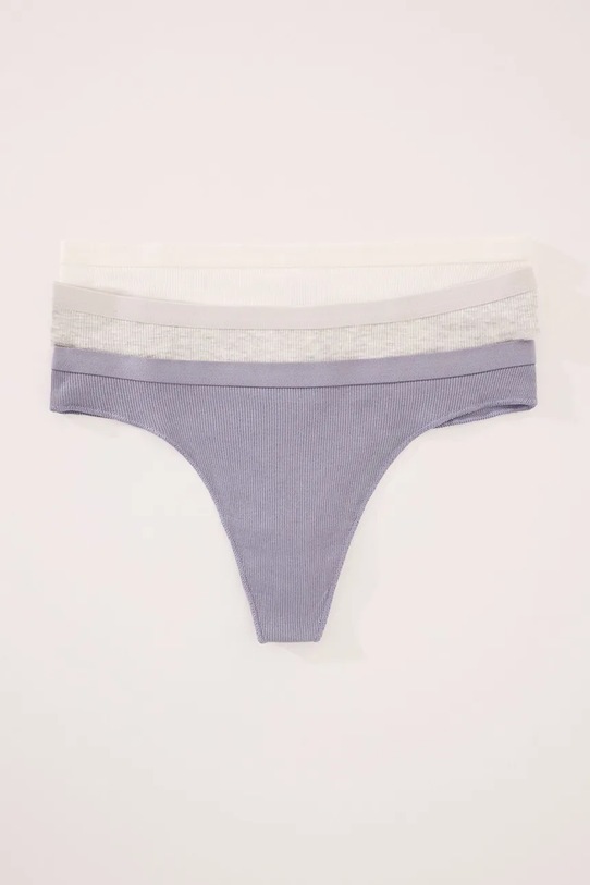 women'secret stringi 3-pack 4932648 szary AW25