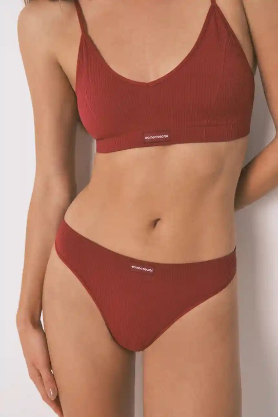 women'secret stringi dzianina bordowy 5122015