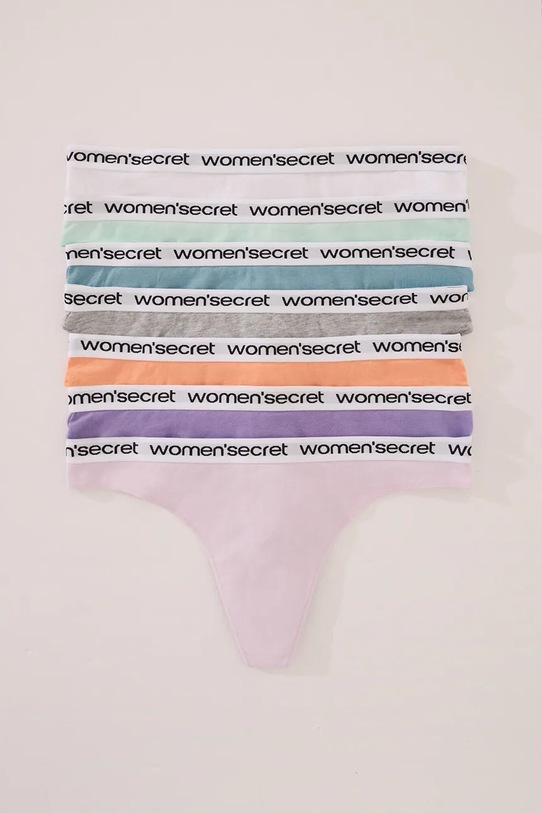 women'secret stringi 7-pack 4932653 fioletowy AW25