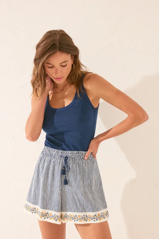 women'secret szorty tkanina niebieski 3702237