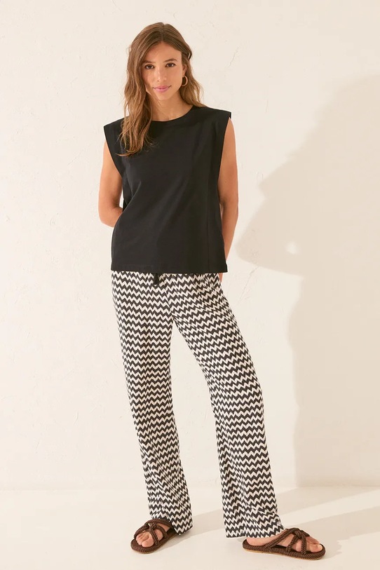 women'secret t-shirt piżamowy 3272261 czarny