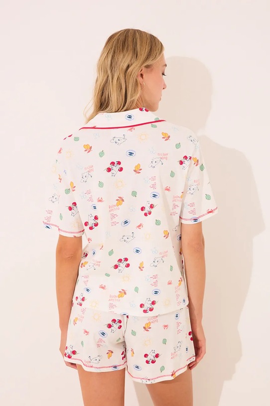 women'secret piżama bawełniana 3132114 biały