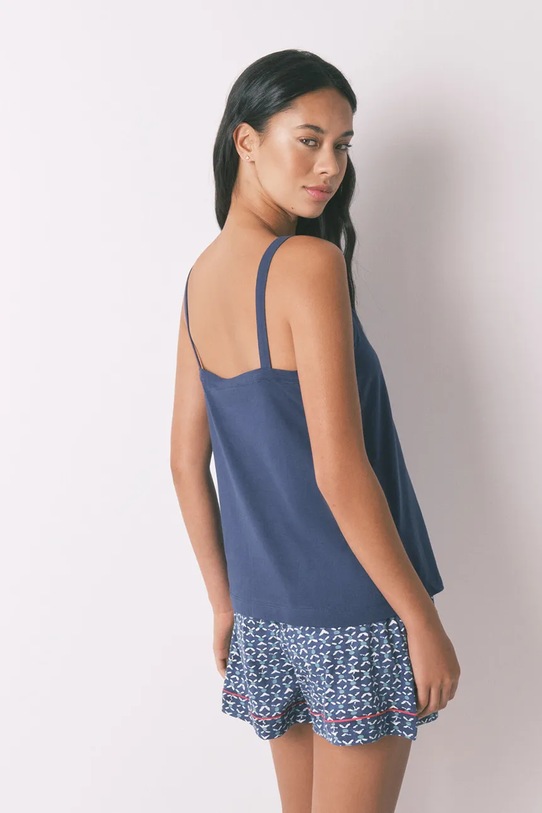 women'secret piżama bawełniana granatowy 3132111