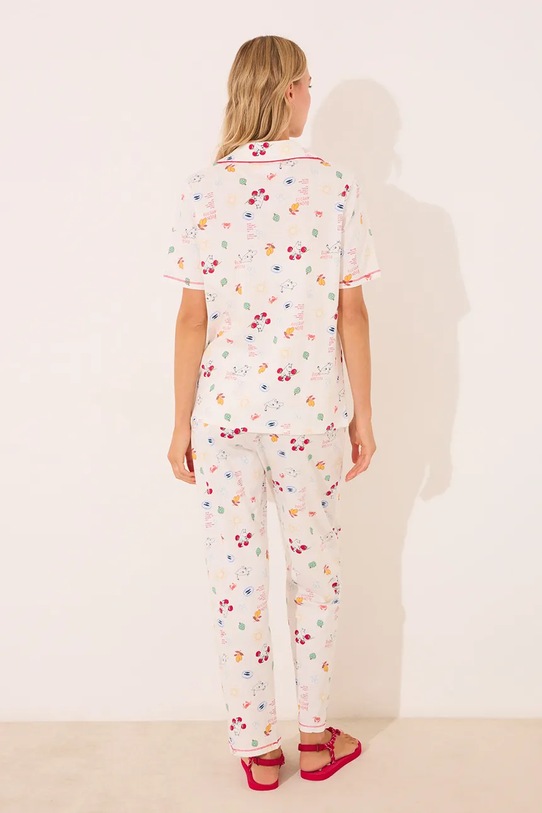 women'secret piżama bawełniana 3132103 biały