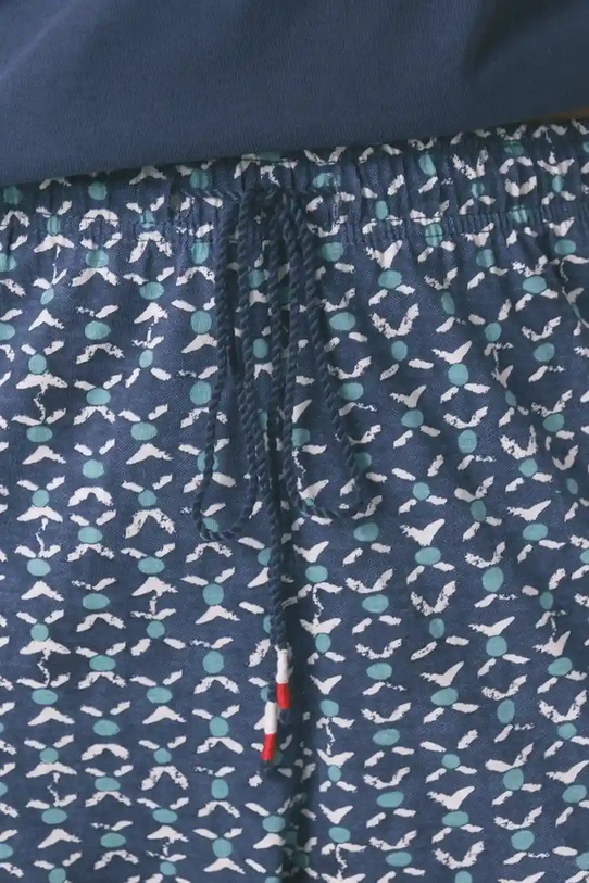 women'secret piżama bawełniana granatowy 3132101