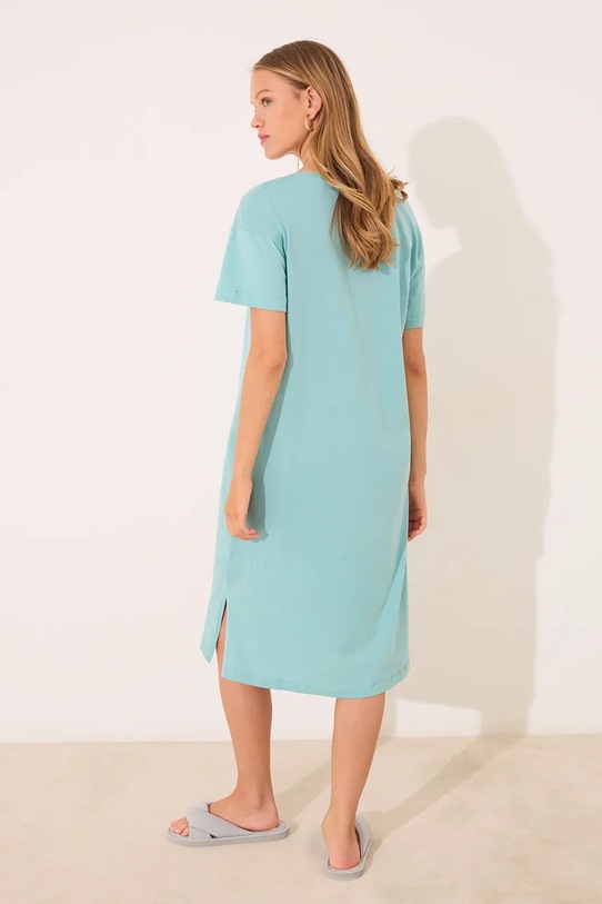 women'secret piżama bawełniana turkusowy 4442106
