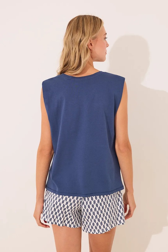 women'secret piżama bawełniana 3132121 granatowy