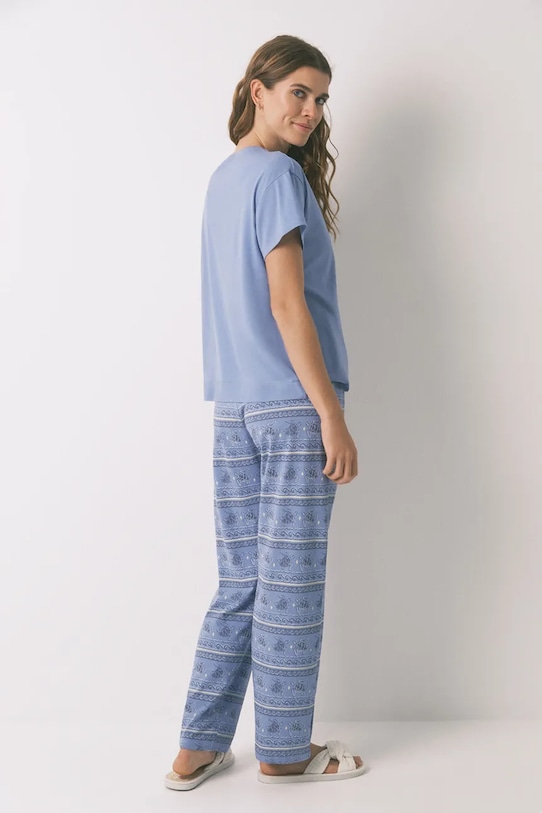 women'secret piżama bawełniana niebieski 3132102