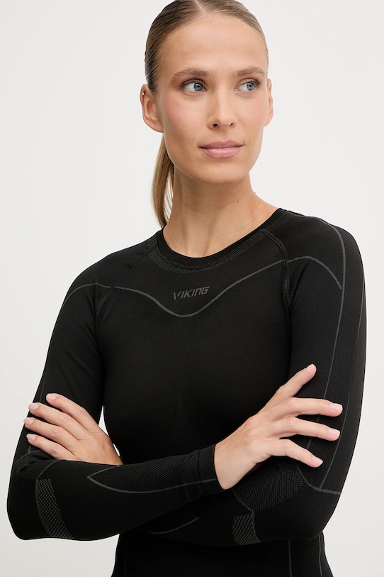 Funkčné tričko s dlhým rukávom Viking Gaja čierna 500.27.6488