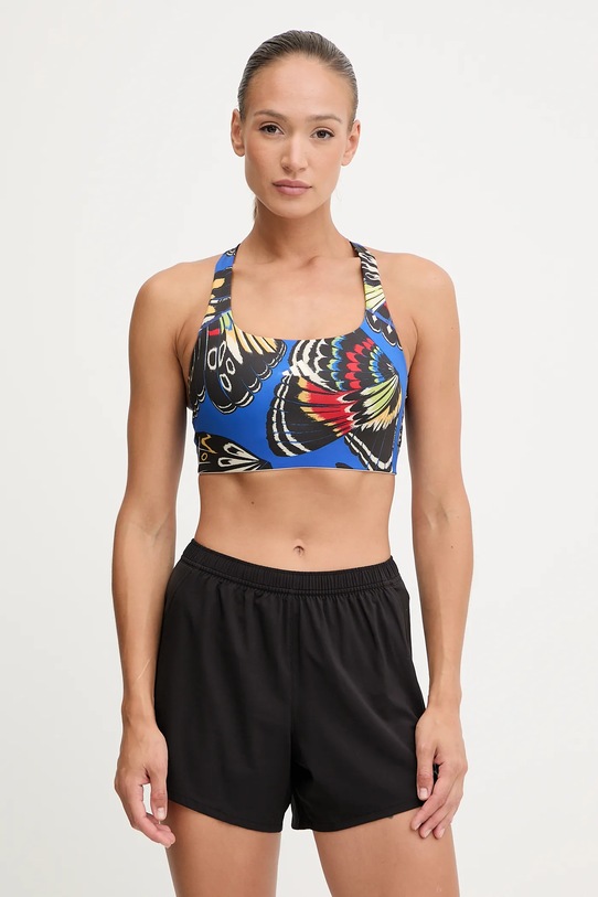 Αθλητικό σουτιέν adidas Performance x Farm Rio χωρίς μεταλλικές μπανέλες μπλε JL8626