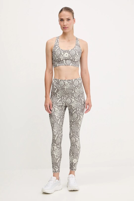 adidas by Stella McCartney biustonosz sportowy Power Impact JM6092 beżowy AW25