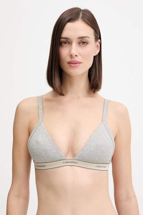 Бюстгальтер Calvin Klein Underwear трикотаж серый LV00QF8369