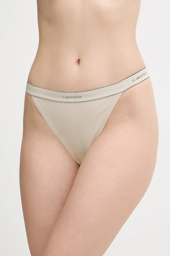 Трусы Calvin Klein Underwear трикотаж бежевый LV00QF8370