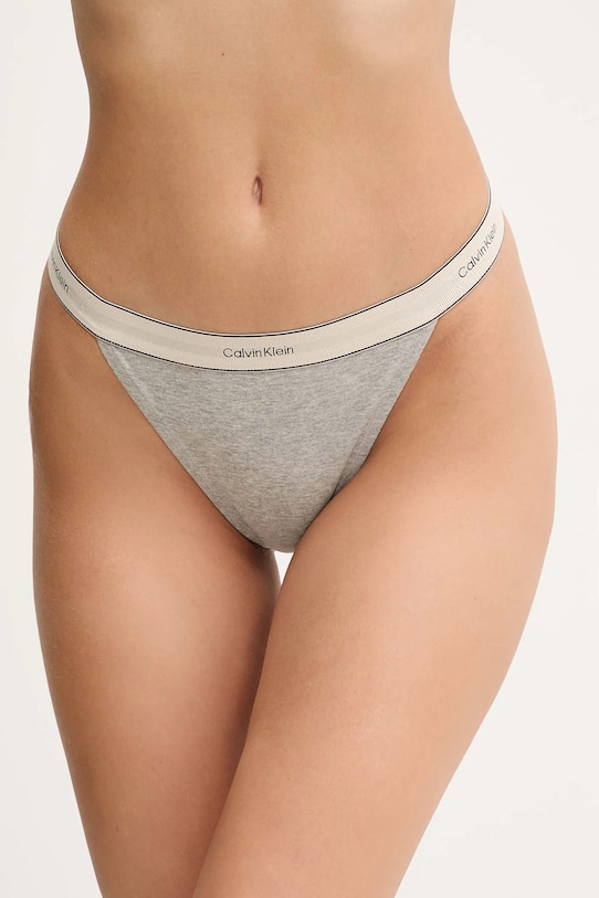 Трусы Calvin Klein Underwear трикотаж серый LV00QF8370