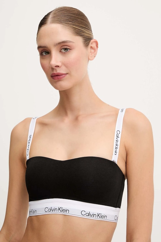 Бюстгальтер Calvin Klein Underwear гладкий чорний LV00QF8497