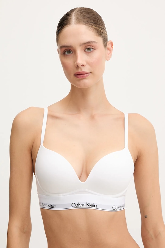 Сутиен Calvin Klein Underwear меланж бял LV00QF8502