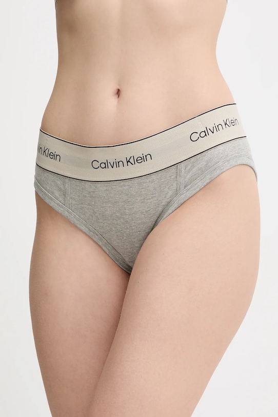 Трусы Calvin Klein Underwear трикотаж серый LV00QF8598