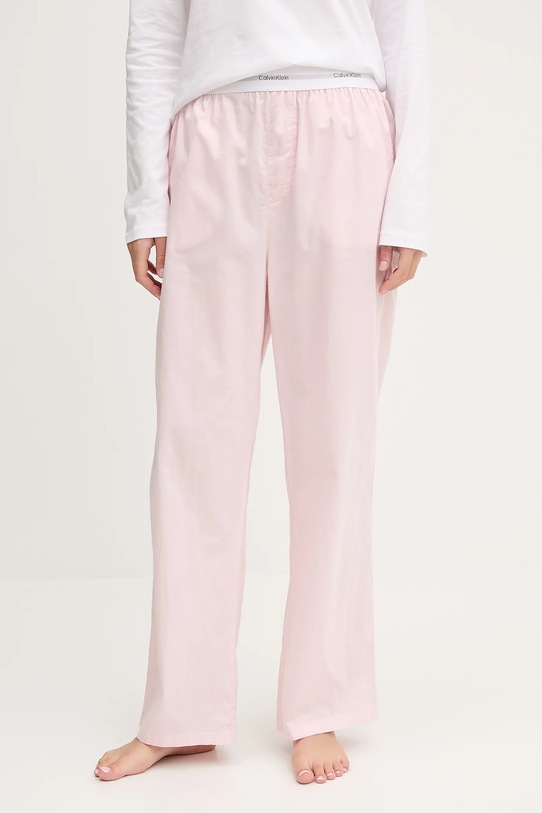 Odzież Calvin Klein Underwear piżama bawełniana LV00QS7575 biały