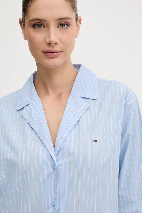 Tommy Hilfiger koszula nocna bawełniana niebieski UW0UW06082