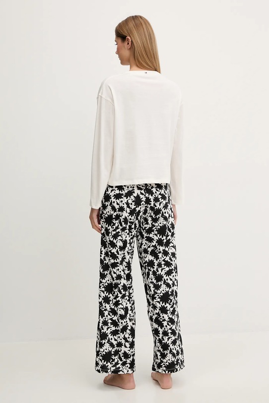 Tommy Hilfiger piżama bawełniana beżowy UW0UW06146