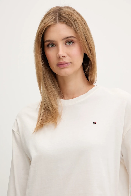 Tommy Hilfiger piżama bawełniana UW0UW06146 beżowy