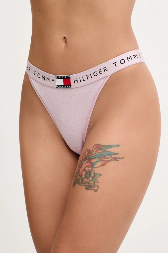 Tommy Hilfiger stringi nadruk różowy UW0UW06095