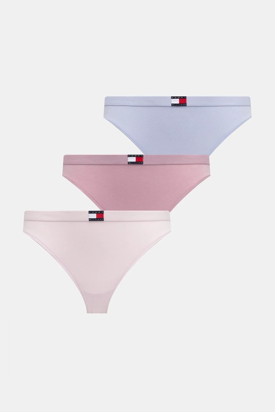 Tommy Hilfiger stringi 3-pack dzianina różowy UW0UW06139