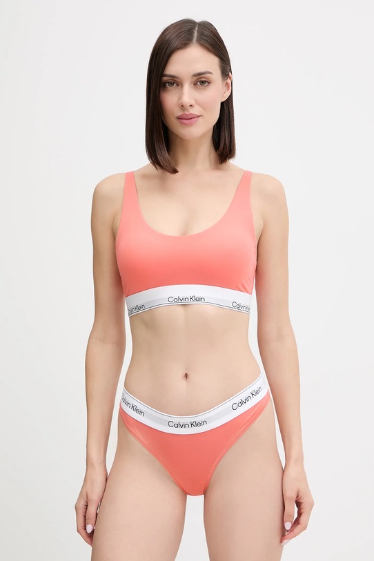 Calvin Klein Underwear stringi LV00QF8518 pomarańczowy AW25
