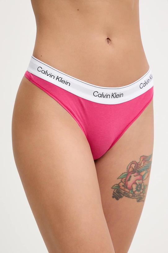 Calvin Klein Underwear stringi nadruk różowy LV00QF8518
