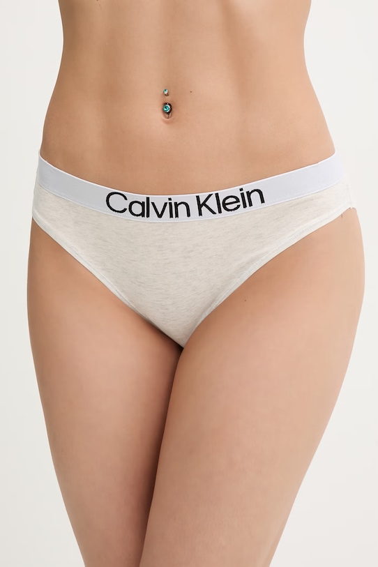 Calvin Klein Underwear gaćice za žene od pamuka s elastanom siva LV00QD5291