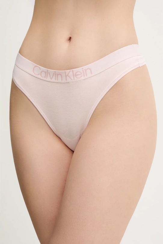 Calvin Klein Underwear stringi nadruk różowy LV00QD5292