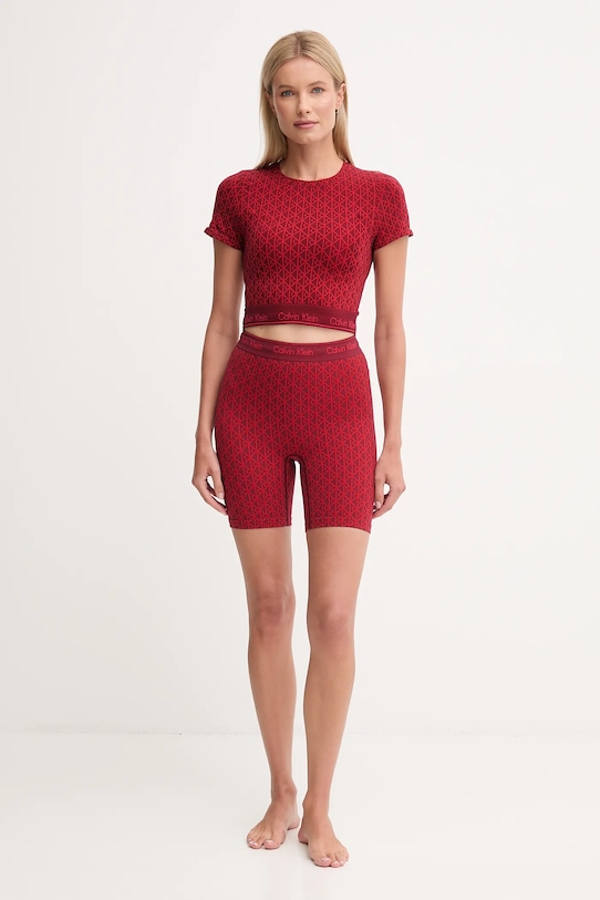 Šortky Calvin Klein Underwear LV00QF8488 burgundské AW25