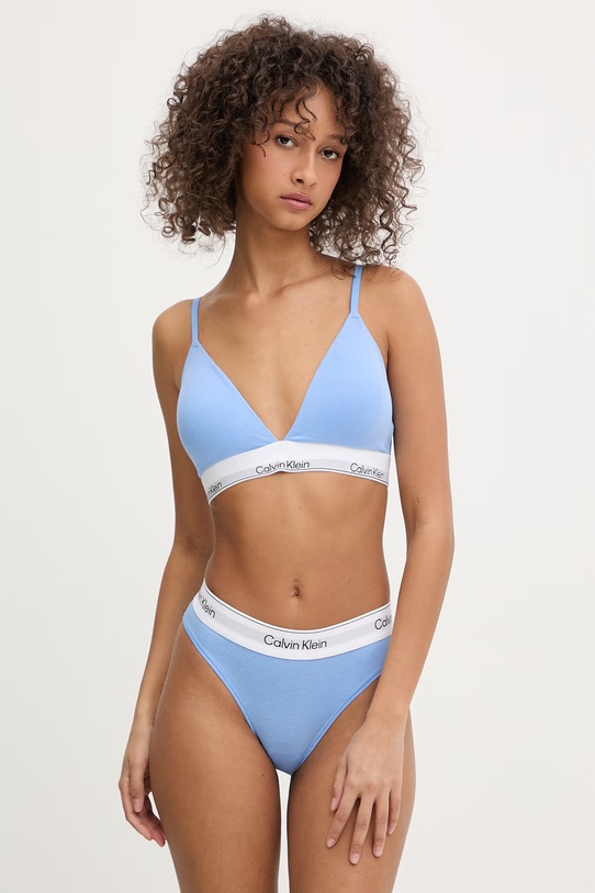 Calvin Klein Underwear nohavičky dámske s bavlnou LV00QF8520 modrá SS26