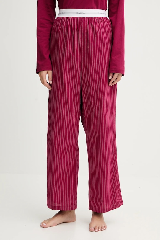 Одежда Хлопковая пижама Calvin Klein Underwear LV00QS7578 бордо