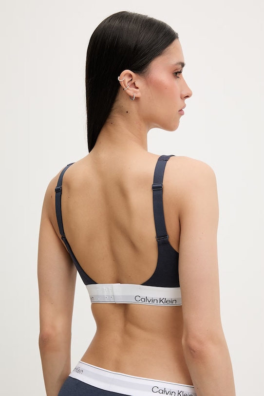 Дрехи Calvin Klein Underwear Сутиен тип бралет с памук LV00QF8500 тъмносин