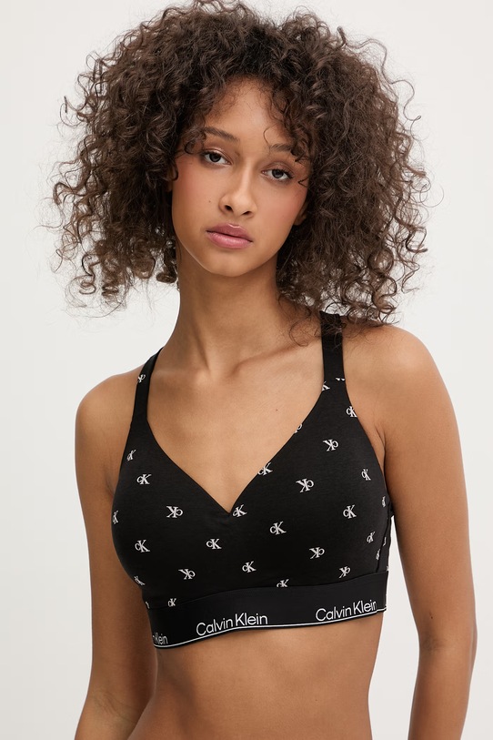Calvin Klein Underwear сутиен тип бралет с памук черен LV00QF8500