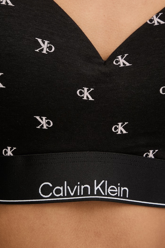 Calvin Klein Underwear bralette s pamukom crna LV00QF8500