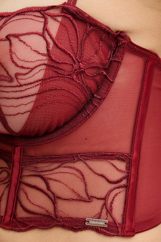 Odzież Calvin Klein Underwear biustonosz LV00QF8351 bordowy