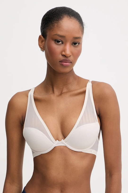 Сутиен Calvin Klein Underwear с банели бял LV00QF8448