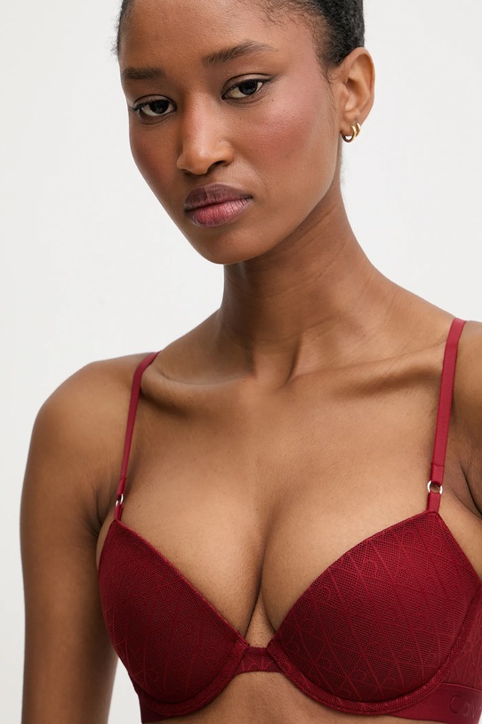 Odzież Calvin Klein Underwear biustonosz LV00QF8606 bordowy