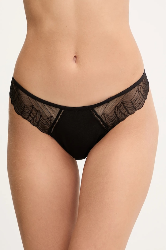Calvin Klein Underwear stringi aplikacja czarny LV00QF8360