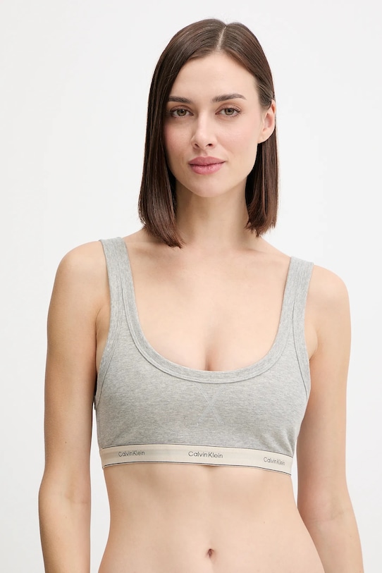Бюстгальтер Calvin Klein Underwear трикотаж сірий LV00QF8365
