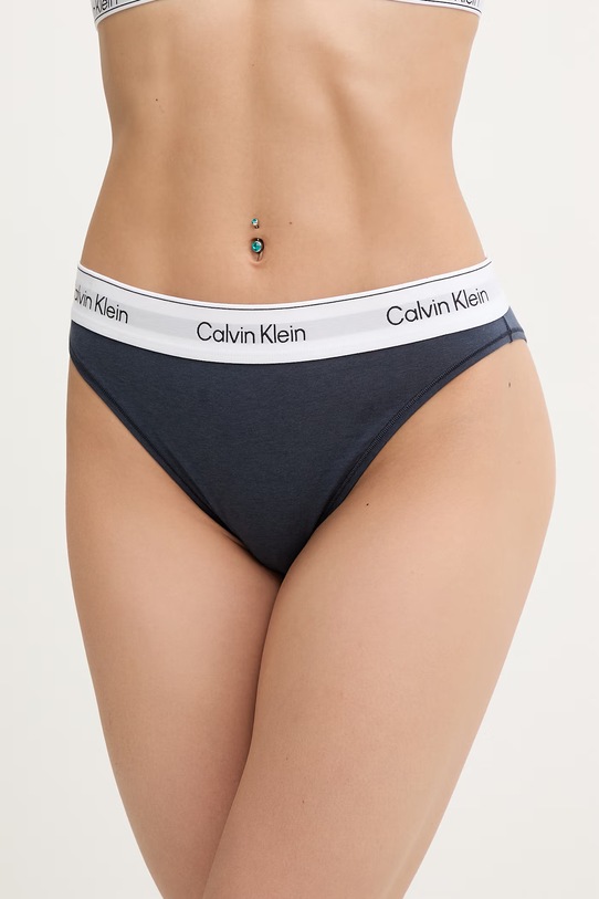 Calvin Klein Underwear бикини дамски с памук тъмносин LV00QF8524