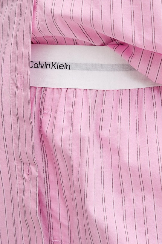 Bombažna pižama Calvin Klein Underwear vijolična LV00QS7581