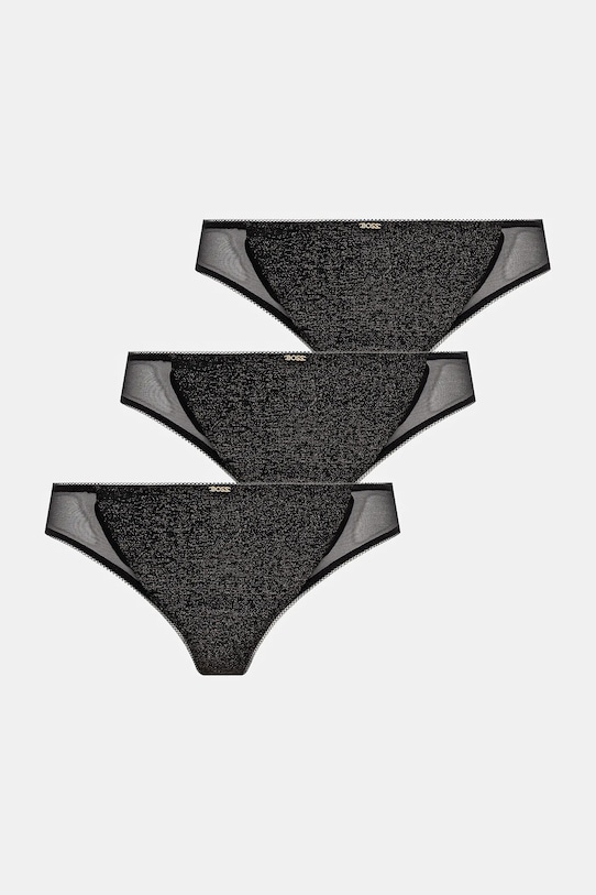Стринги BOSS 3-pack тканина чорний 50550374