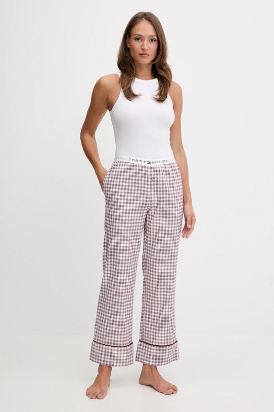 Tommy Hilfiger spodnie piżamowe UW0UW06149 bordowy AW25