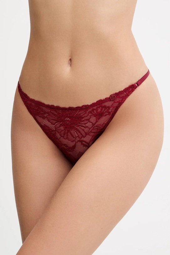 Tommy Hilfiger stringi dzianina bordowy UW0UW06099