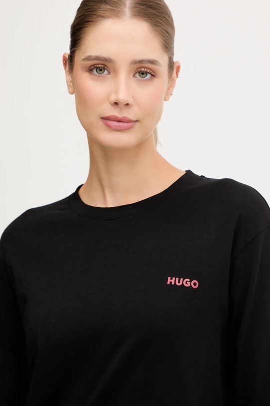 Tričko s dlhým rukávom HUGO čierna 50555632