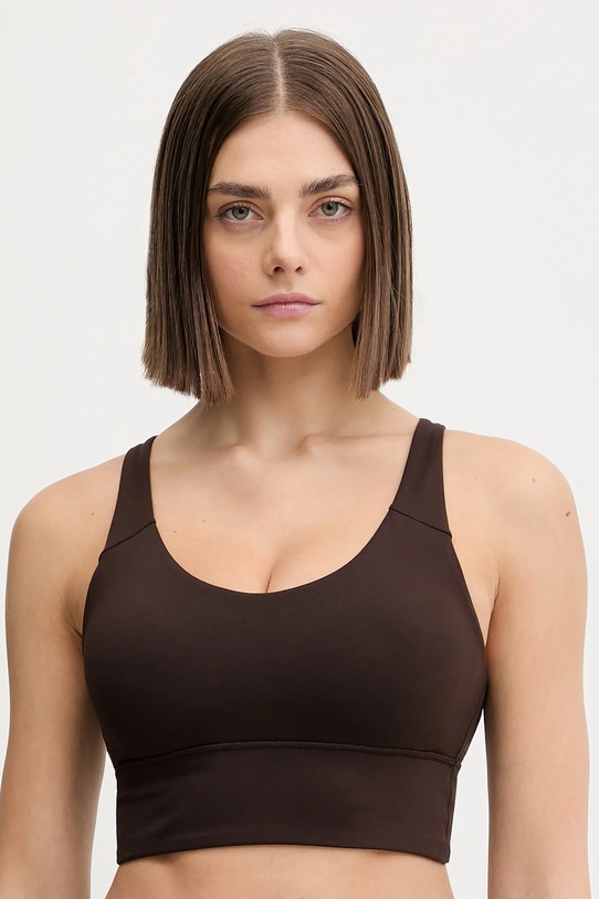 adidas Performance biustonosz sportowy nadruk brązowy KT3288
