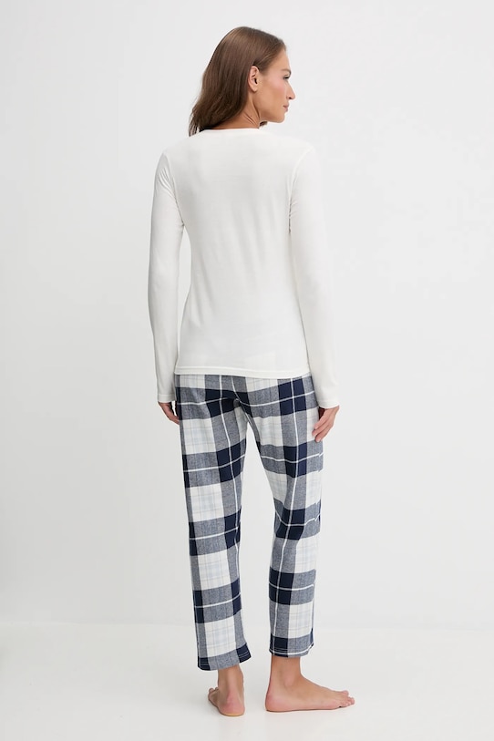 Fila piżama bawełniana FPW4223 beżowy AW25